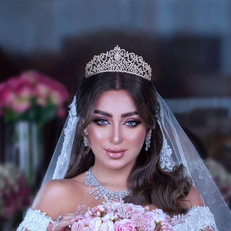 Jorsnovs Wedding Crowns for Bride Cubic Zirconia Tiaras Bridal Diamond Headpieces Corona De Novia Quinceanera Zircon Headband - Image 2